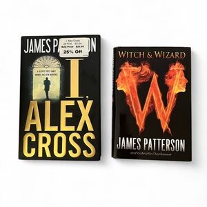 2 James Patterson Hard Bound Books Includes "I, Alex Cross" & "Witch & Wizard"